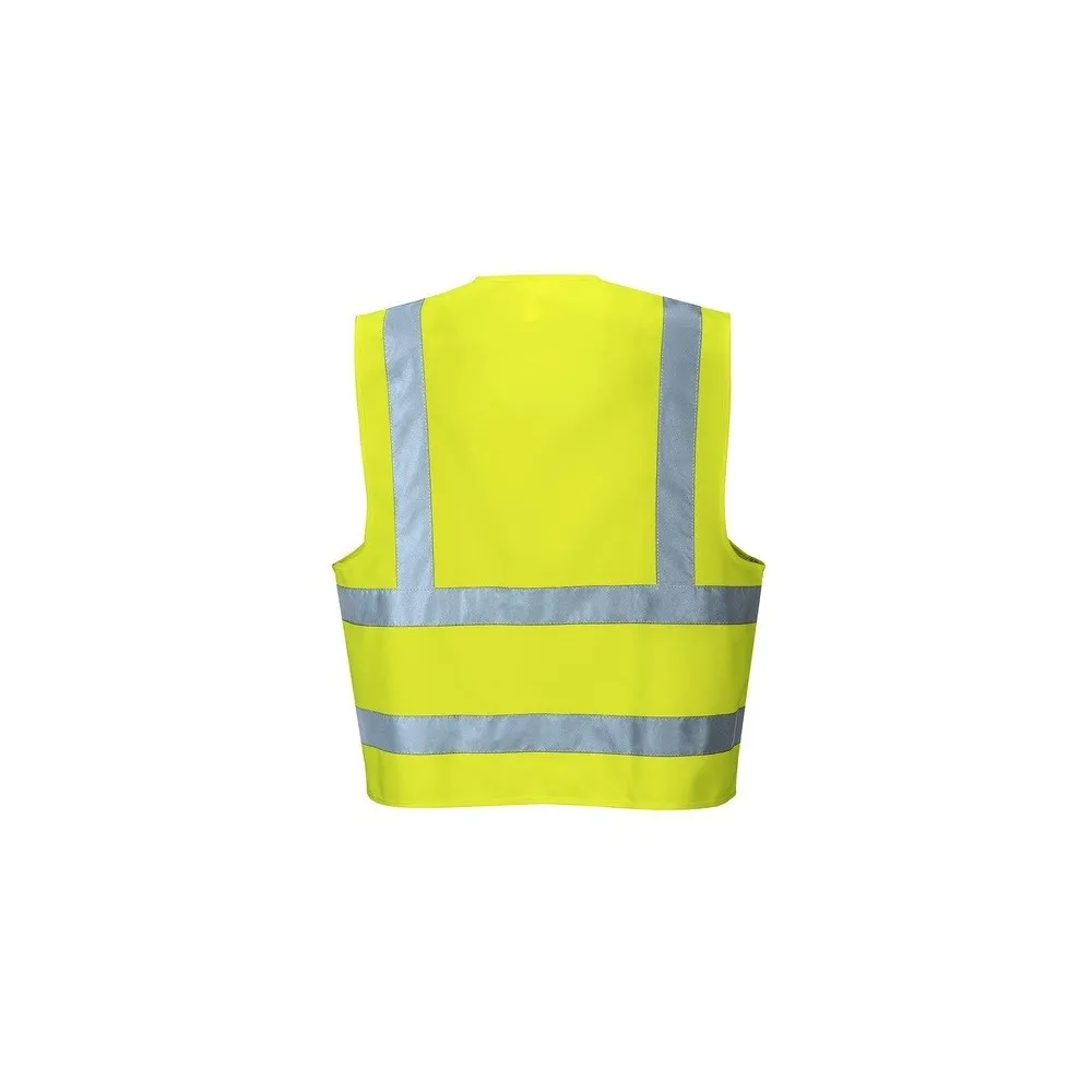 Gilet silhouetté haute visibilité jaune