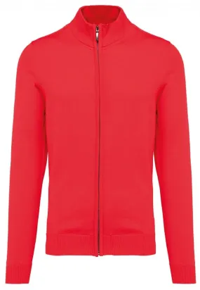 Gilet zippé cardigan K961 - homme - rouge 