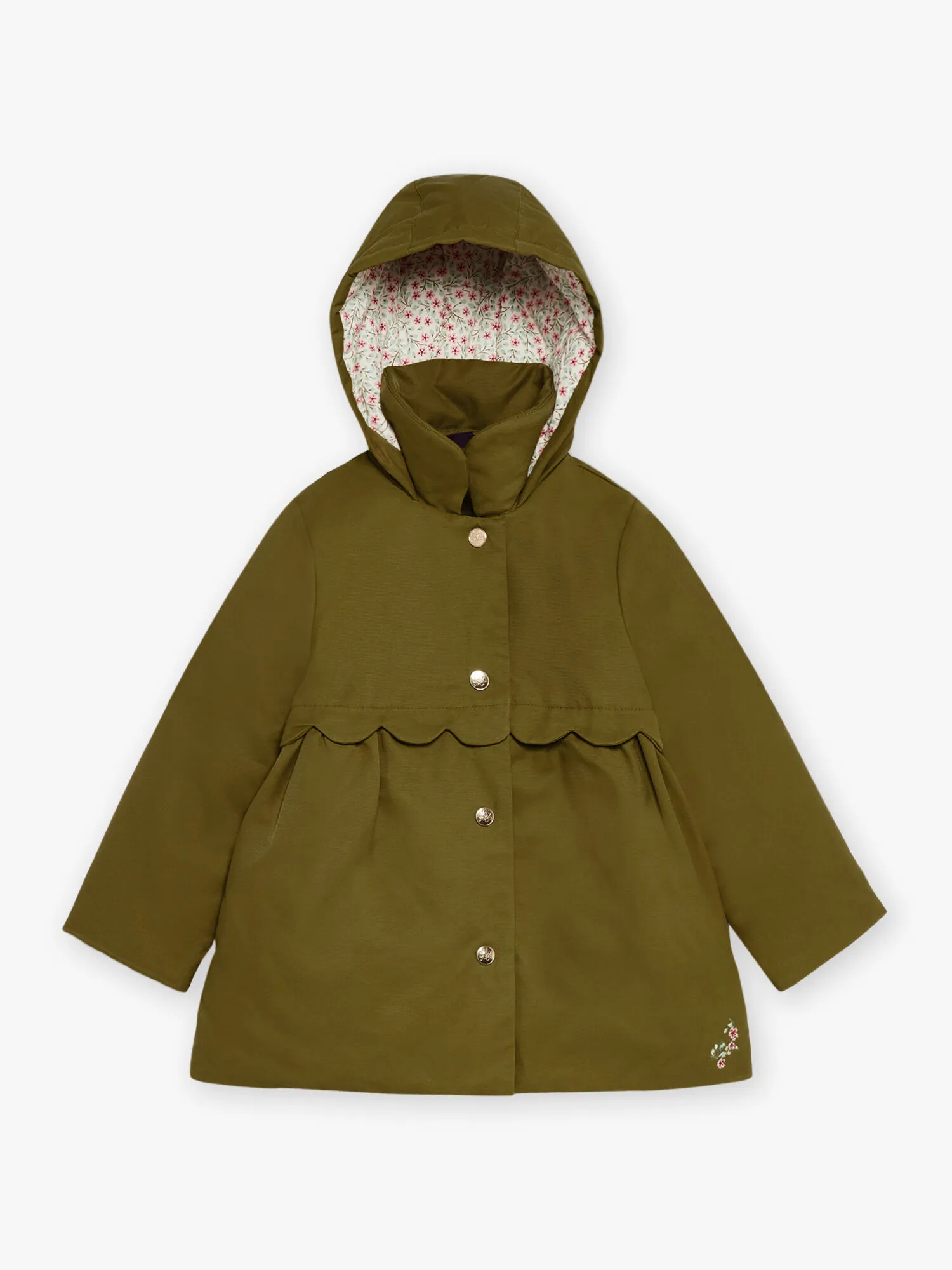 Imperméable à capuche kaki