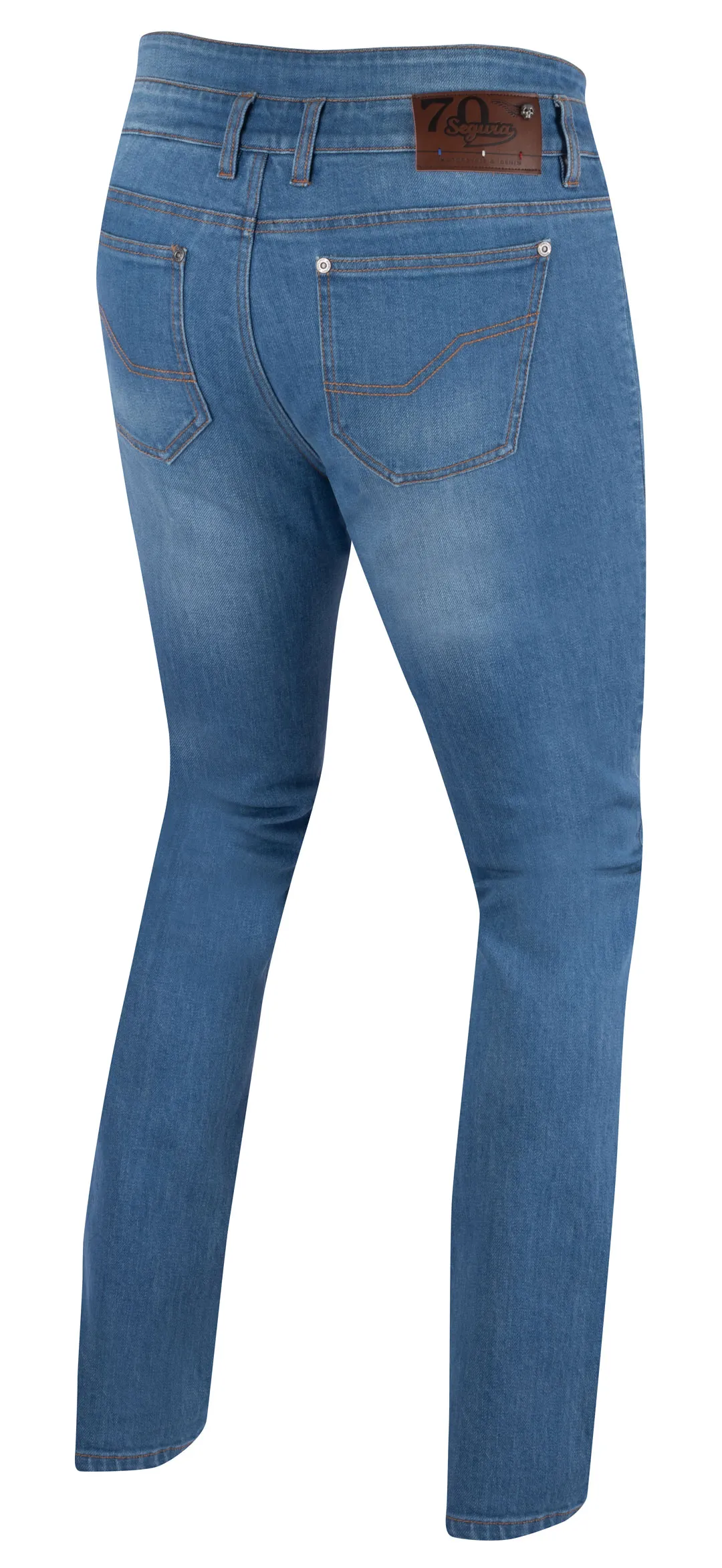 Jean Segura Rosco bleu, jeans moto stretch homme