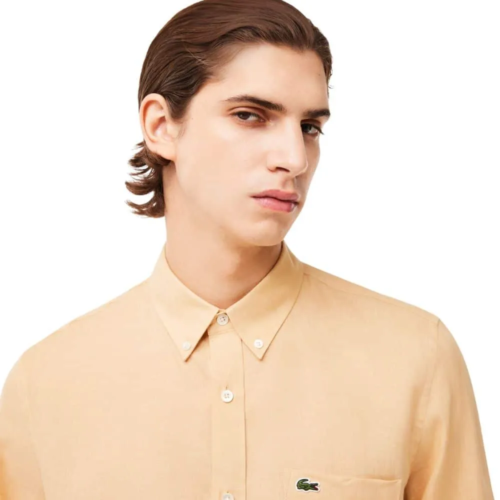 LACOSTE Chemise lin beige - Sport Aventure