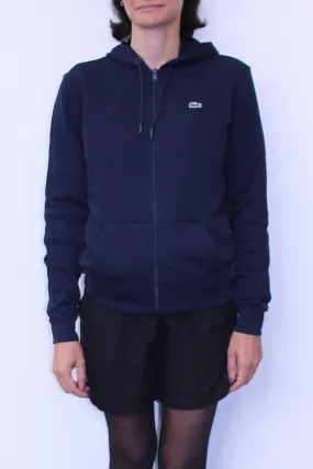 LACOSTE Sweatshirt Zippé Capuche Marine - SPORT AVENTURE