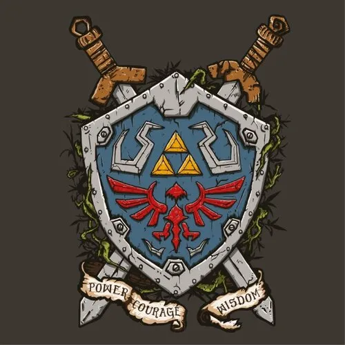 Le bouclier triforce - t-shirt en coton bio - hommage zelda