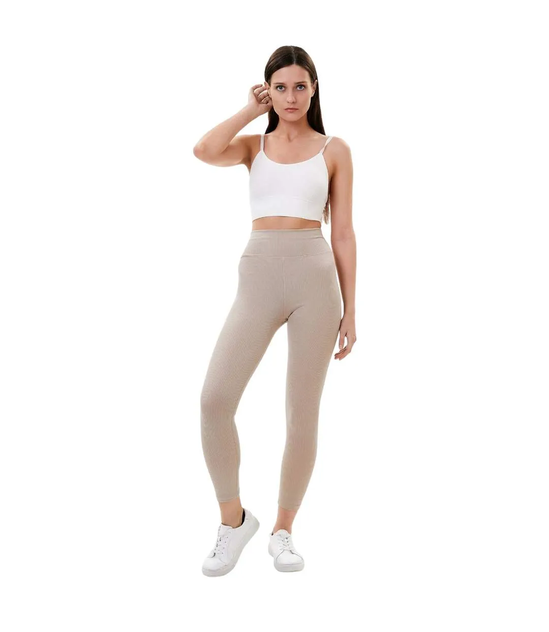 Legging zelal femme brun clair Lookus