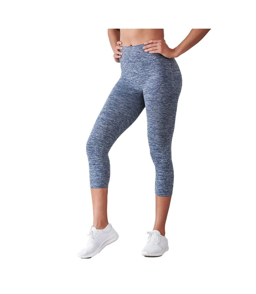 Legging ¾ femme bleu marine chiné Tombo