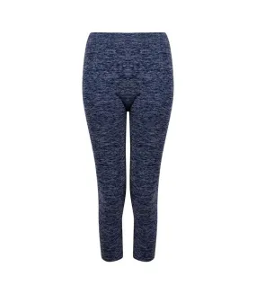 Legging ¾ femme bleu marine chiné Tombo