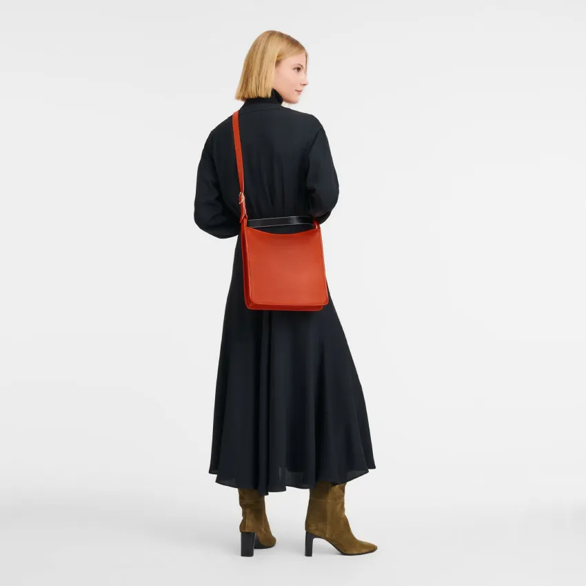 Longchamp Le Foulonné Sac Porté Travers Zippée M Paprika