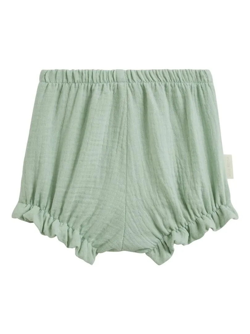 Lot de 2 bloomers bébé en gaze de coton Capucine - Ecru