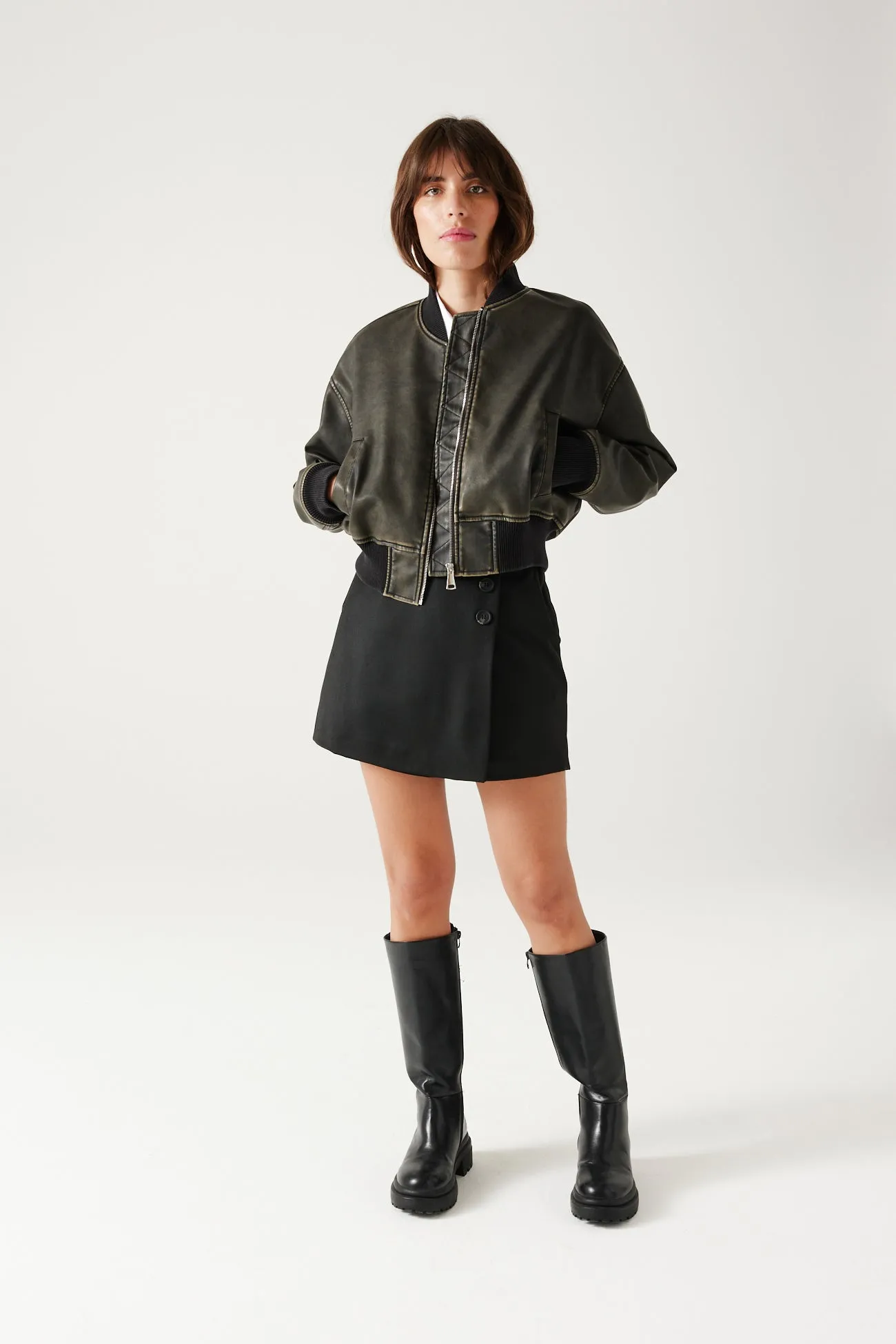 Mini-jupe short Femme - Noir