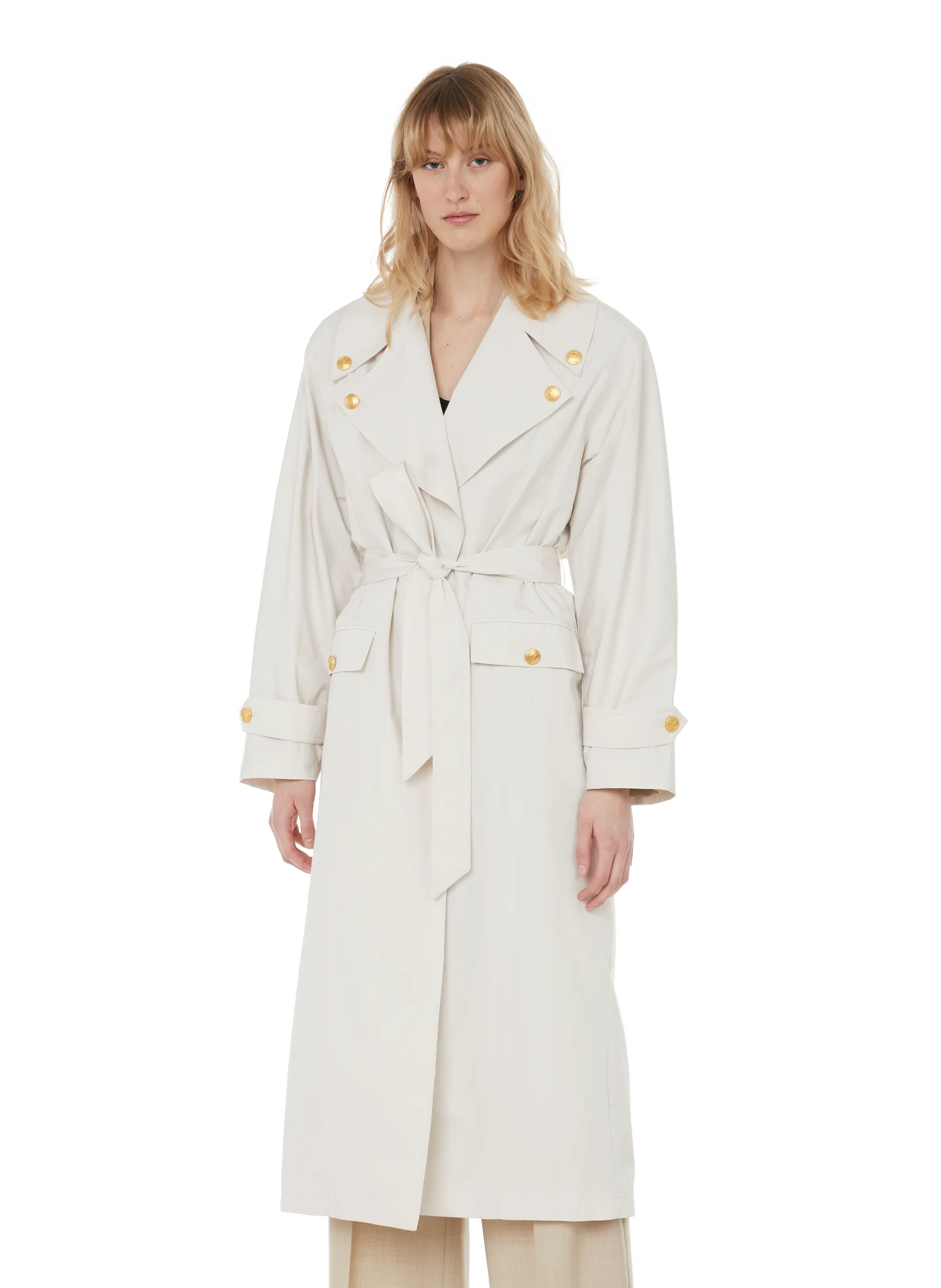 MYBESTFRIENDS  Trench coat Milana en coton mélangé - Blanc