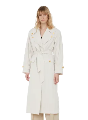 MYBESTFRIENDS  Trench coat Milana en coton mélangé - Blanc