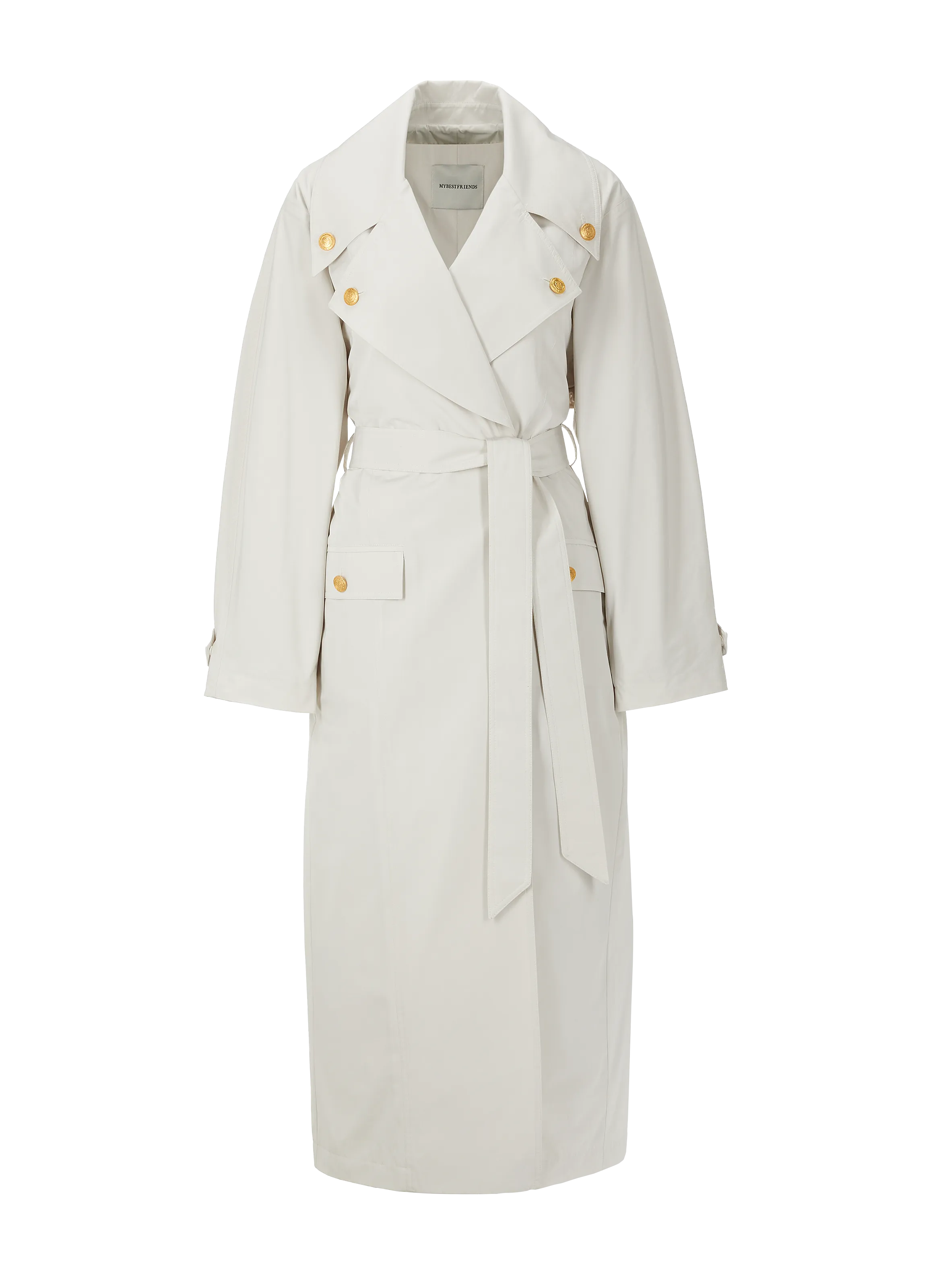 MYBESTFRIENDS  Trench coat Milana en coton mélangé - Blanc