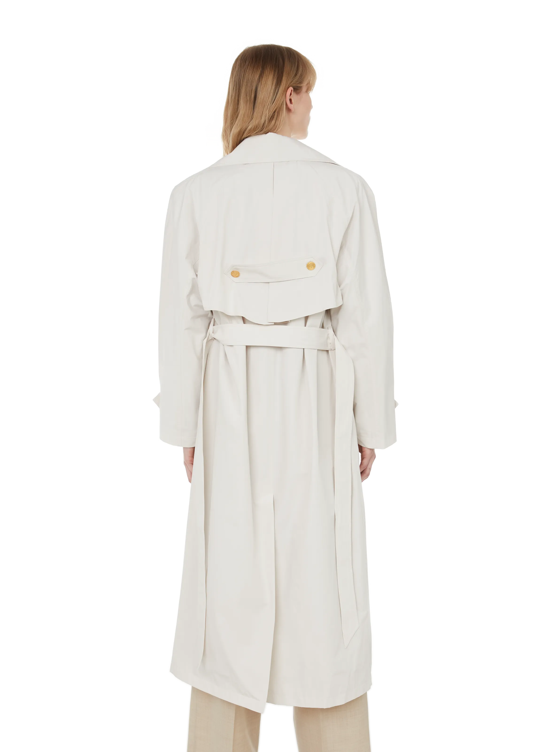 MYBESTFRIENDS  Trench coat Milana en coton mélangé - Blanc