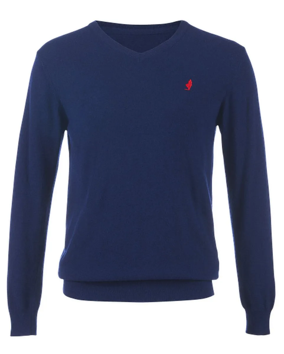 PULL COL V CASH FIVE HOMME BLEU