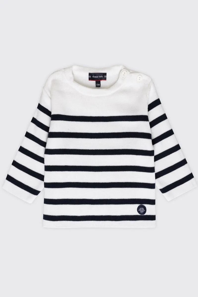 Pull marin rayé Baby - coton