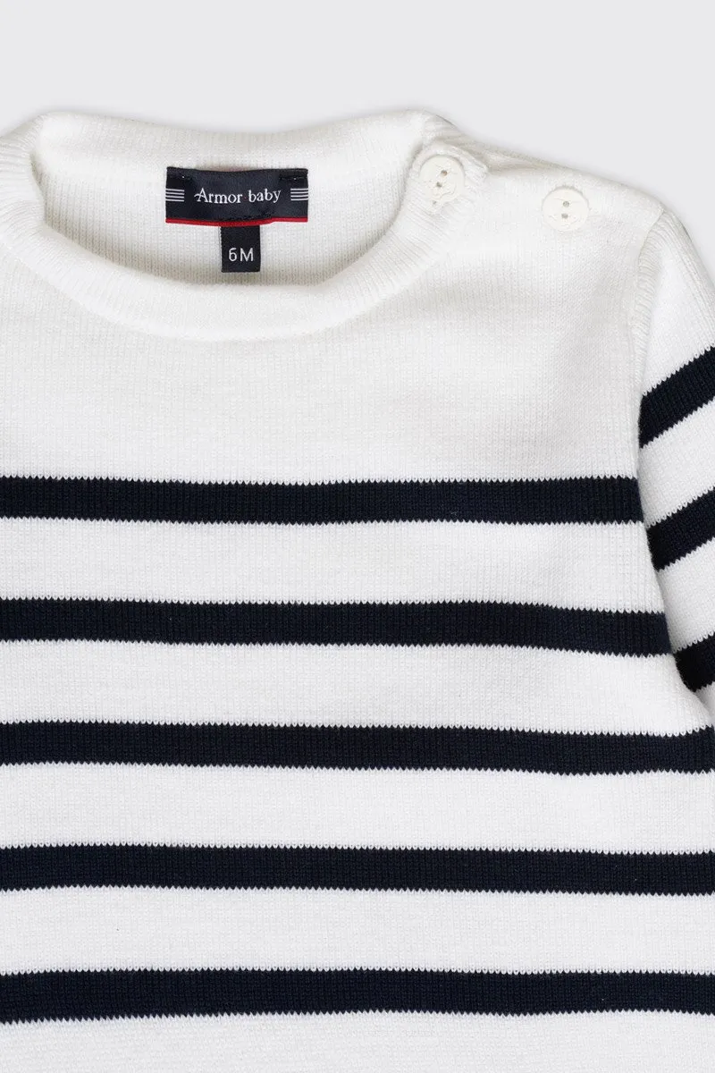 Pull marin rayé Baby - coton