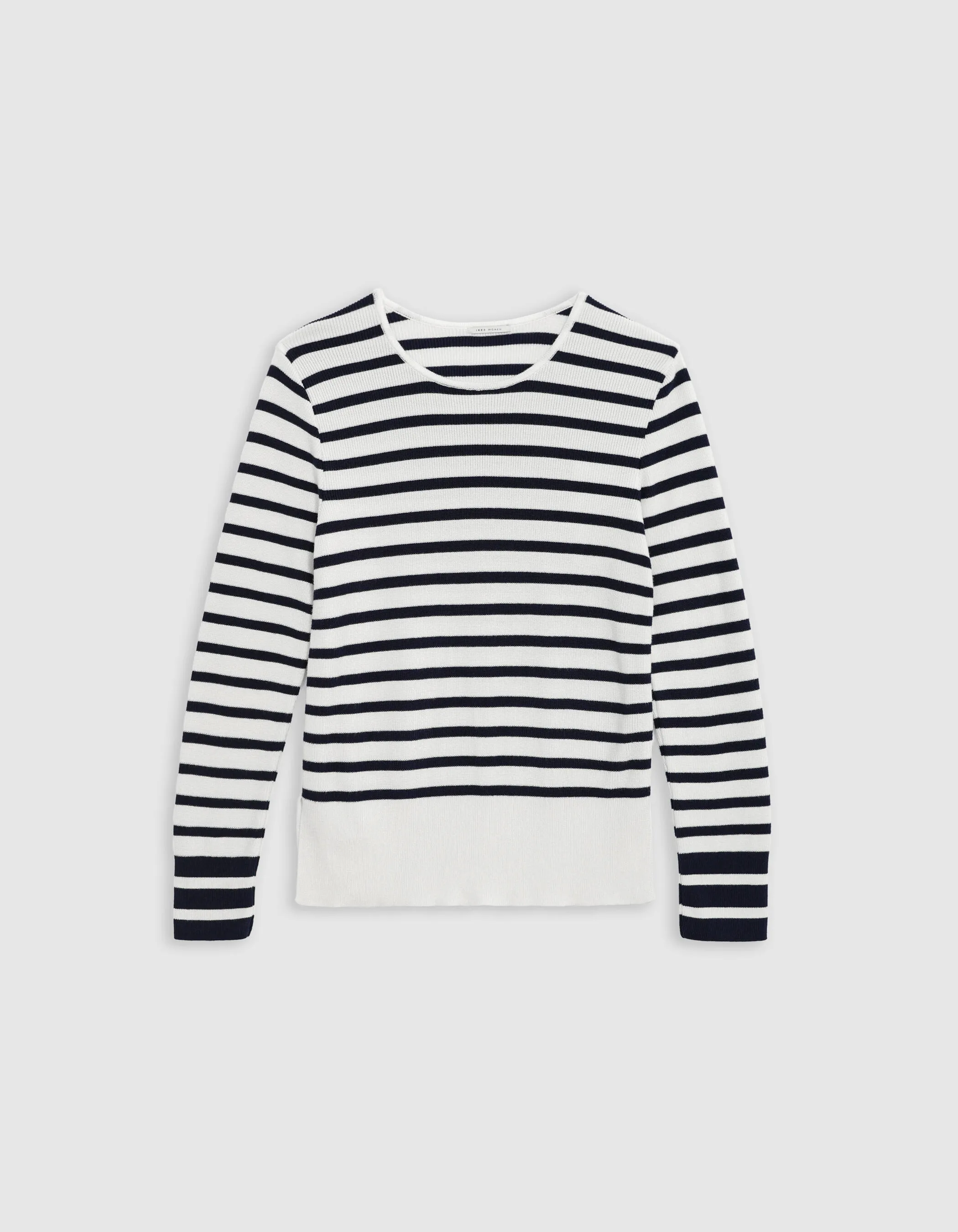 Pull marinière tricot avec badge Femme