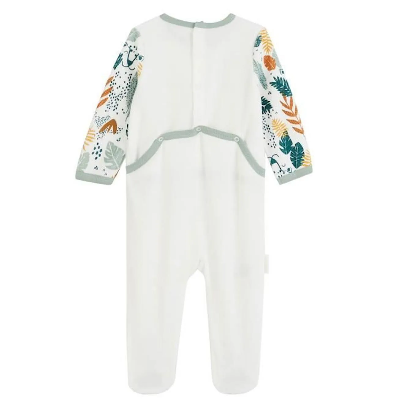 Pyjama bébé en velours Petit Bavard blanc - Petit Beguin