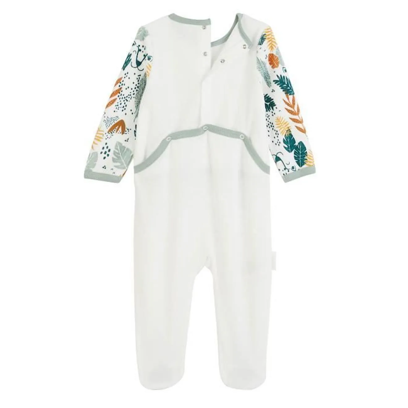 Pyjama bébé en velours Petit Bavard blanc - Petit Beguin