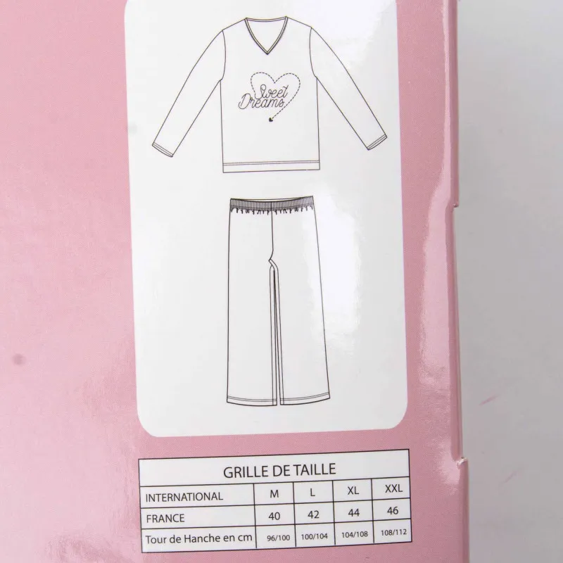 Pyjama haut pantalon sweet dreams polaire cocooning Femme COTE 