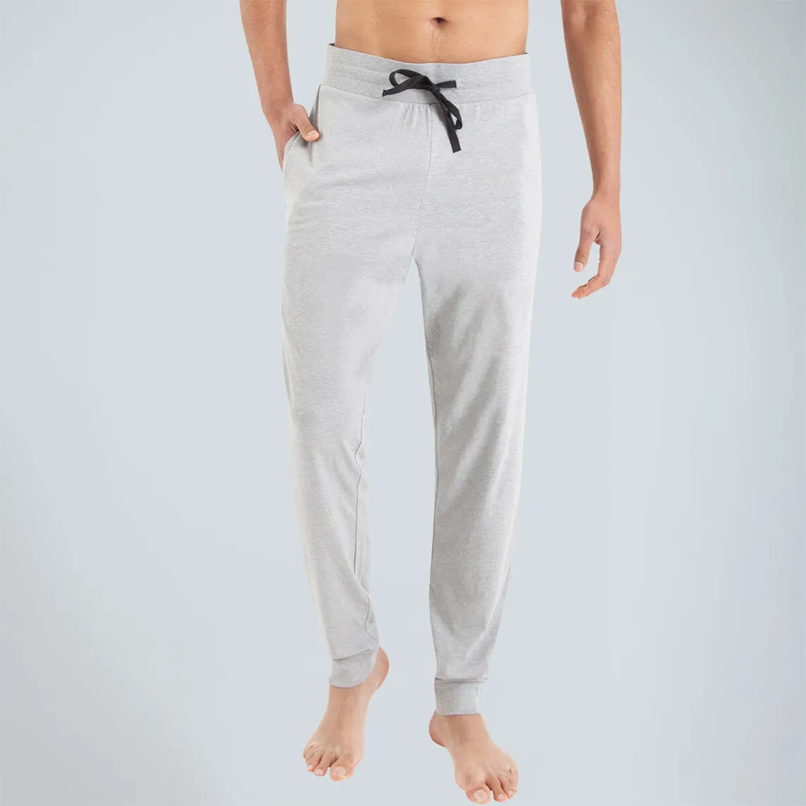 Pyjama long homme Homewear Noir Manches courtes en coton | 3 Suisses