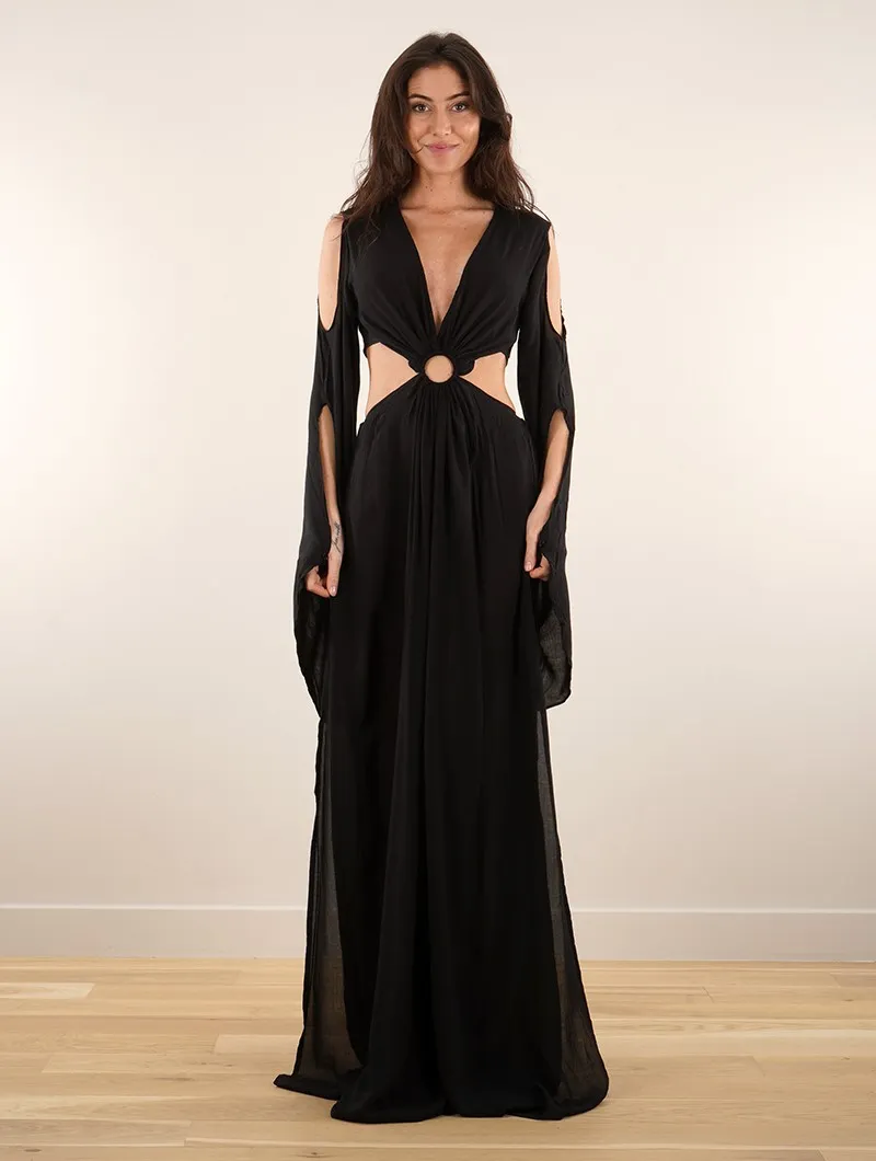 Robe longue ajourée 