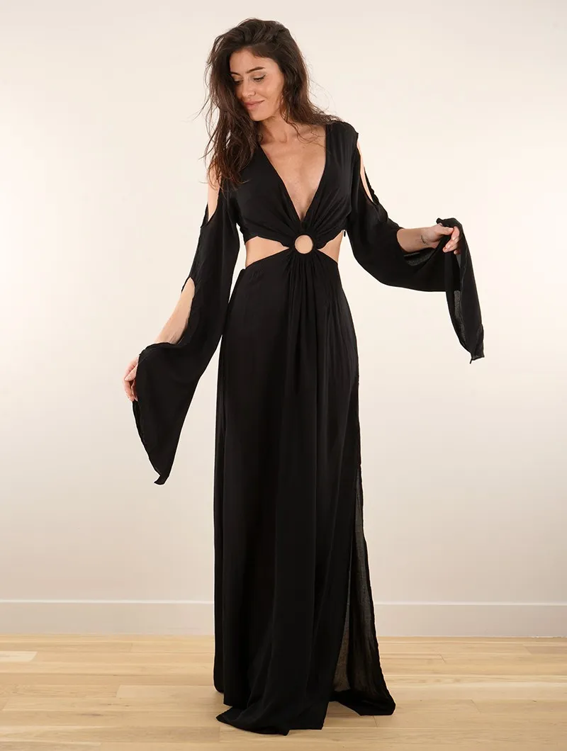 Robe longue ajourée 