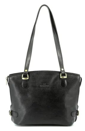 Sac porté épaule cuir vachette noir