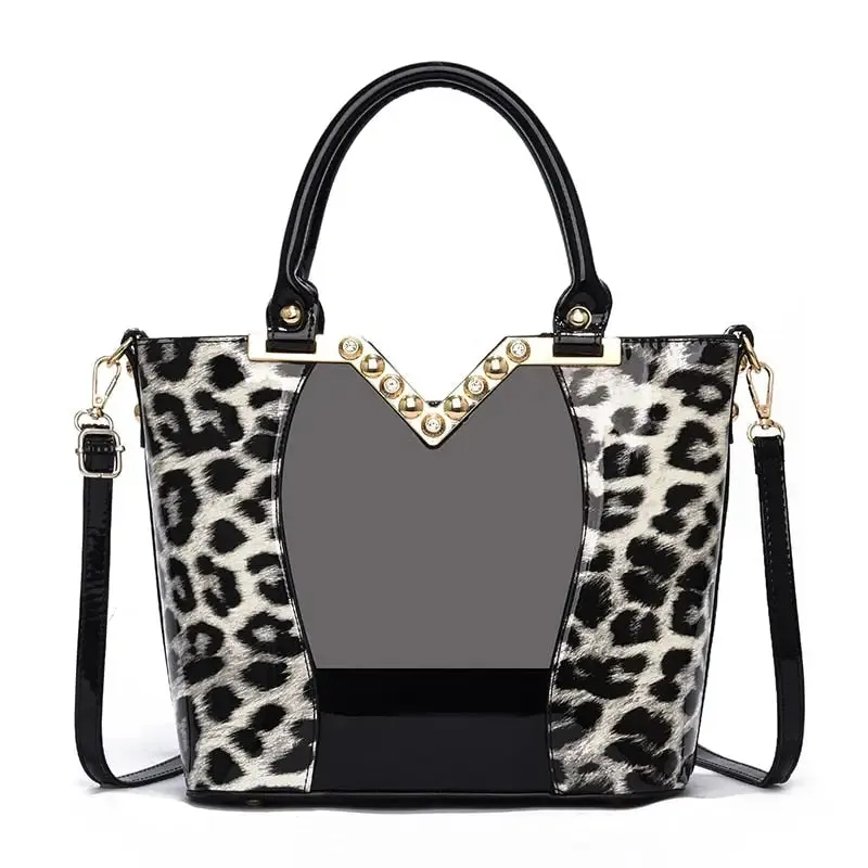 Sac Tote Bag Chic Léopard Noir