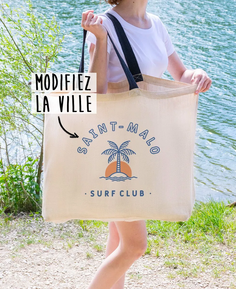 Sac XXL Surf club palmier personnalisé