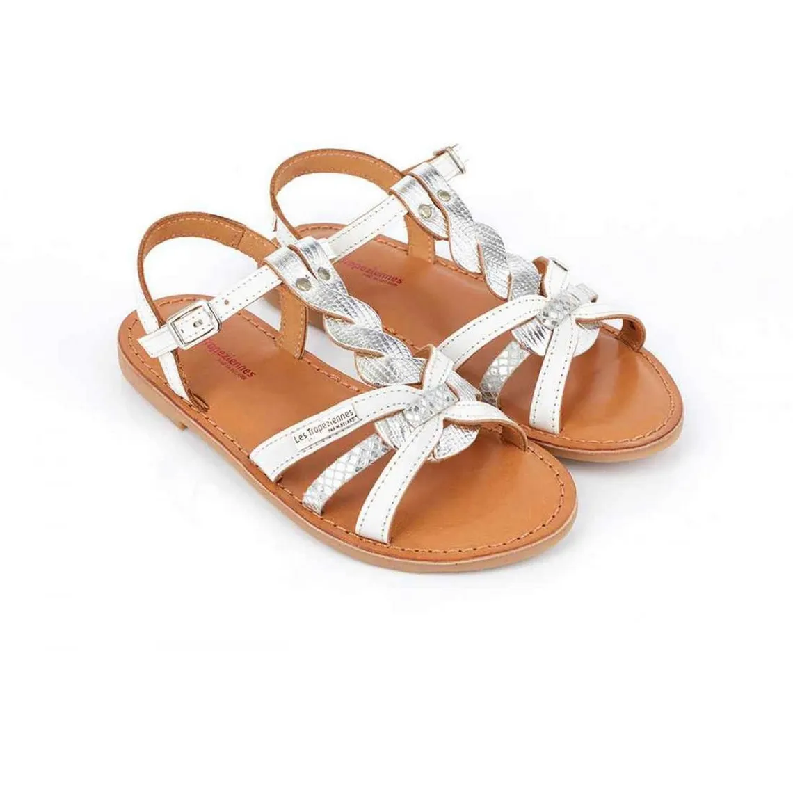 Sandale enfant BADAMI Blanc  en cuir | 3 Suisses