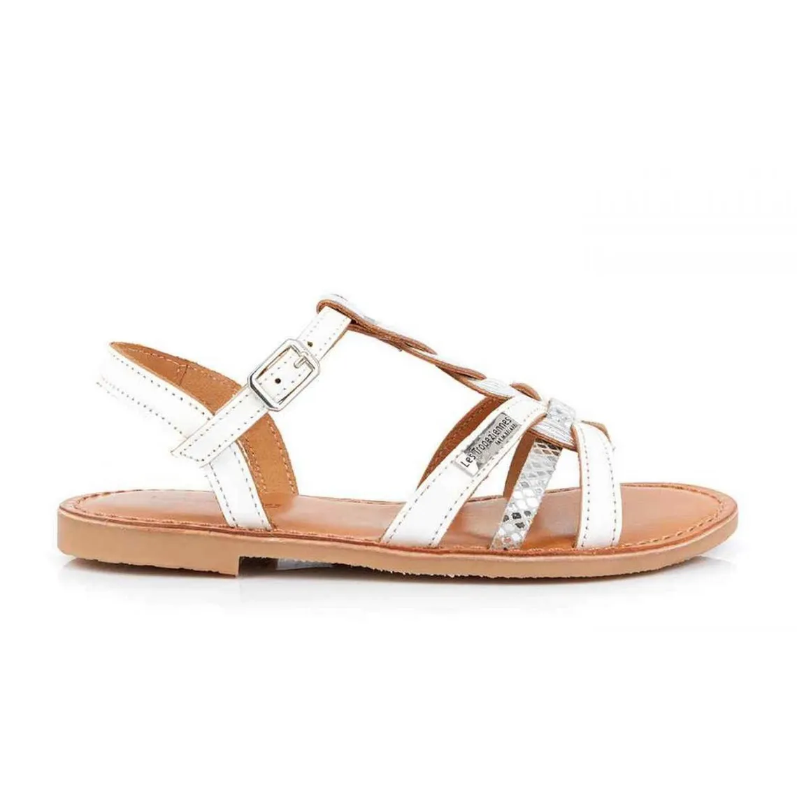 Sandale enfant BADAMI Blanc  en cuir | 3 Suisses