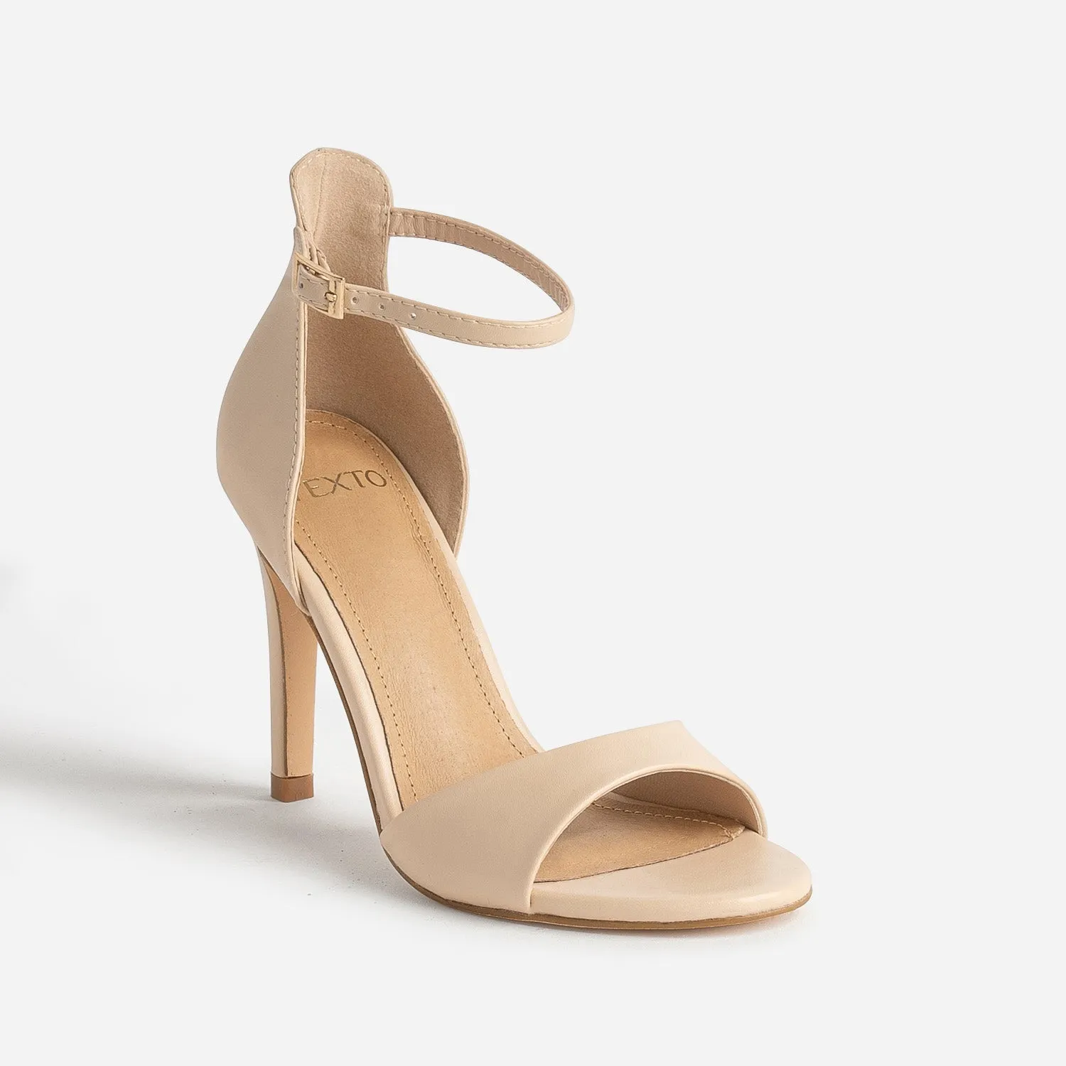 Sandale stiletto TEXTO beige - Sandales Femme | ERAM