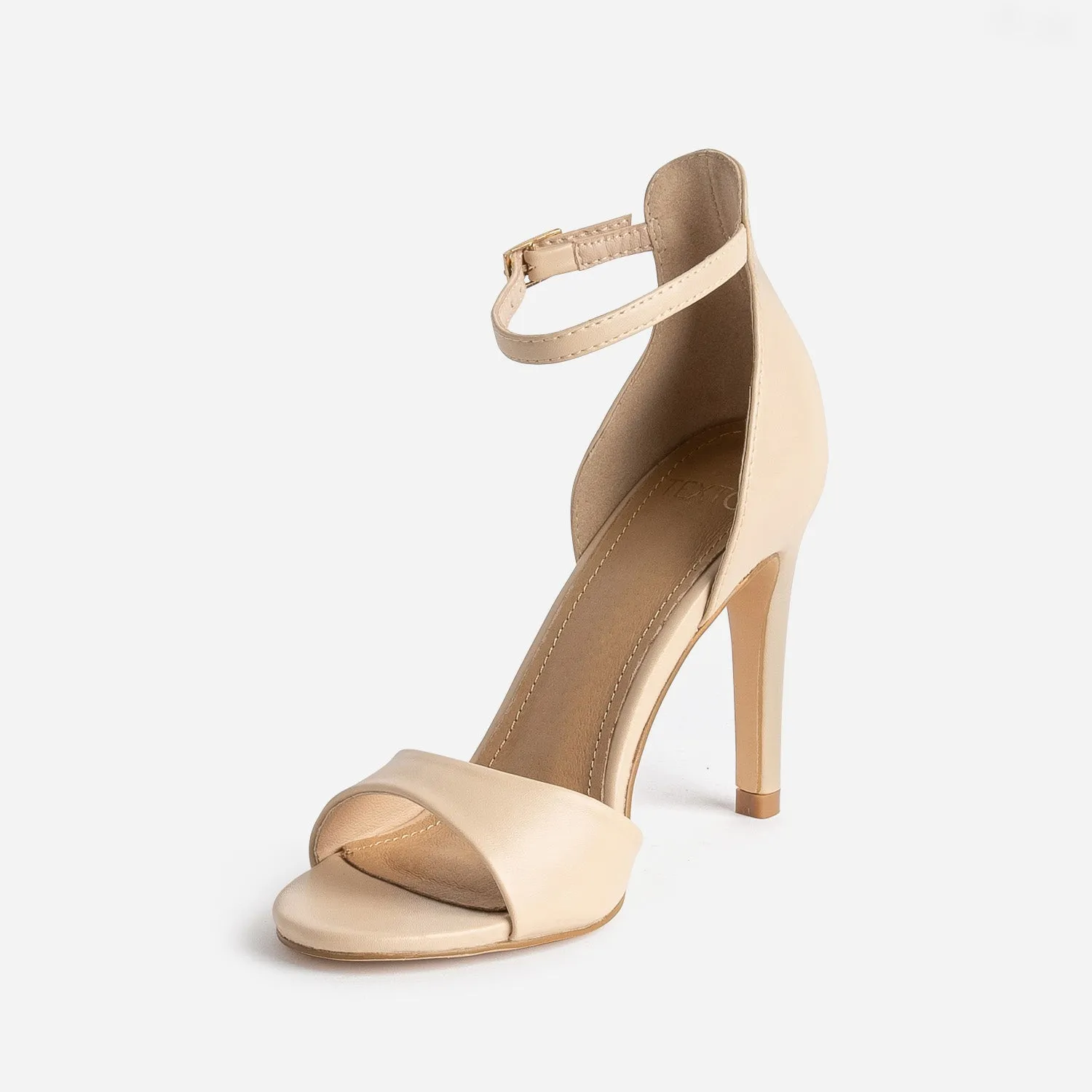 Sandale stiletto TEXTO beige - Sandales Femme | ERAM