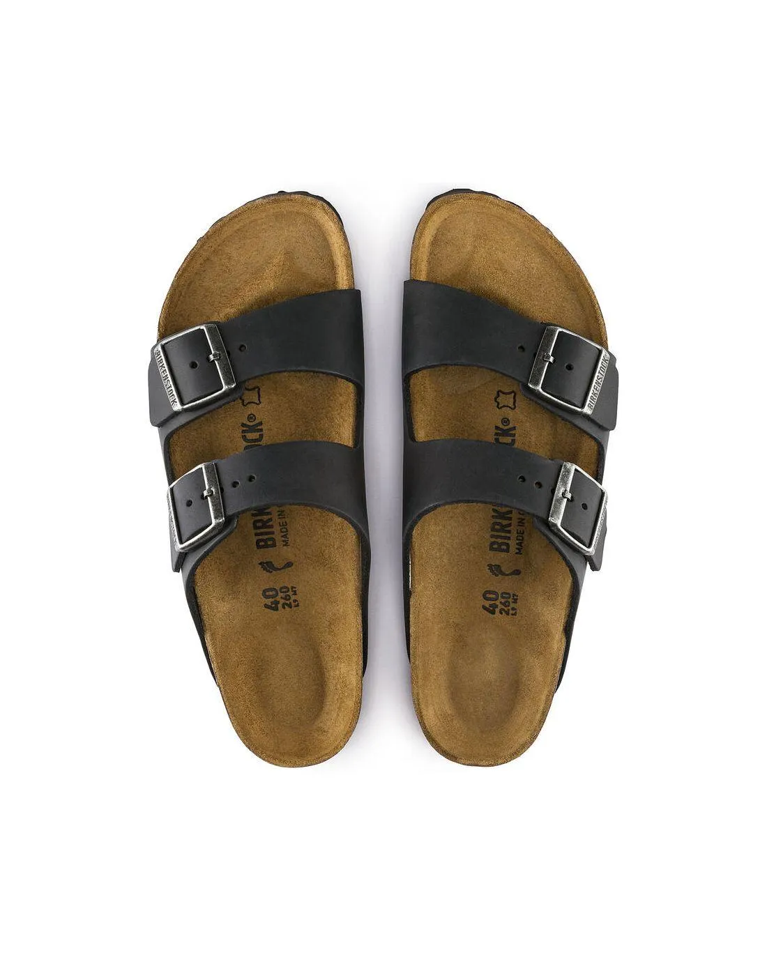 SANDALES ARIZONA CUIR HUILE BLACK - Birkenstock | Chez Maman Rouen