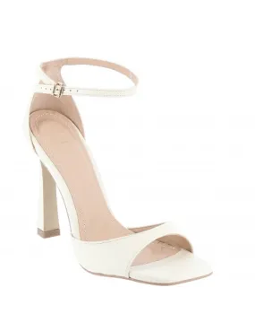 sandales ouvertes à talons cuir blanc cassé 11 cm