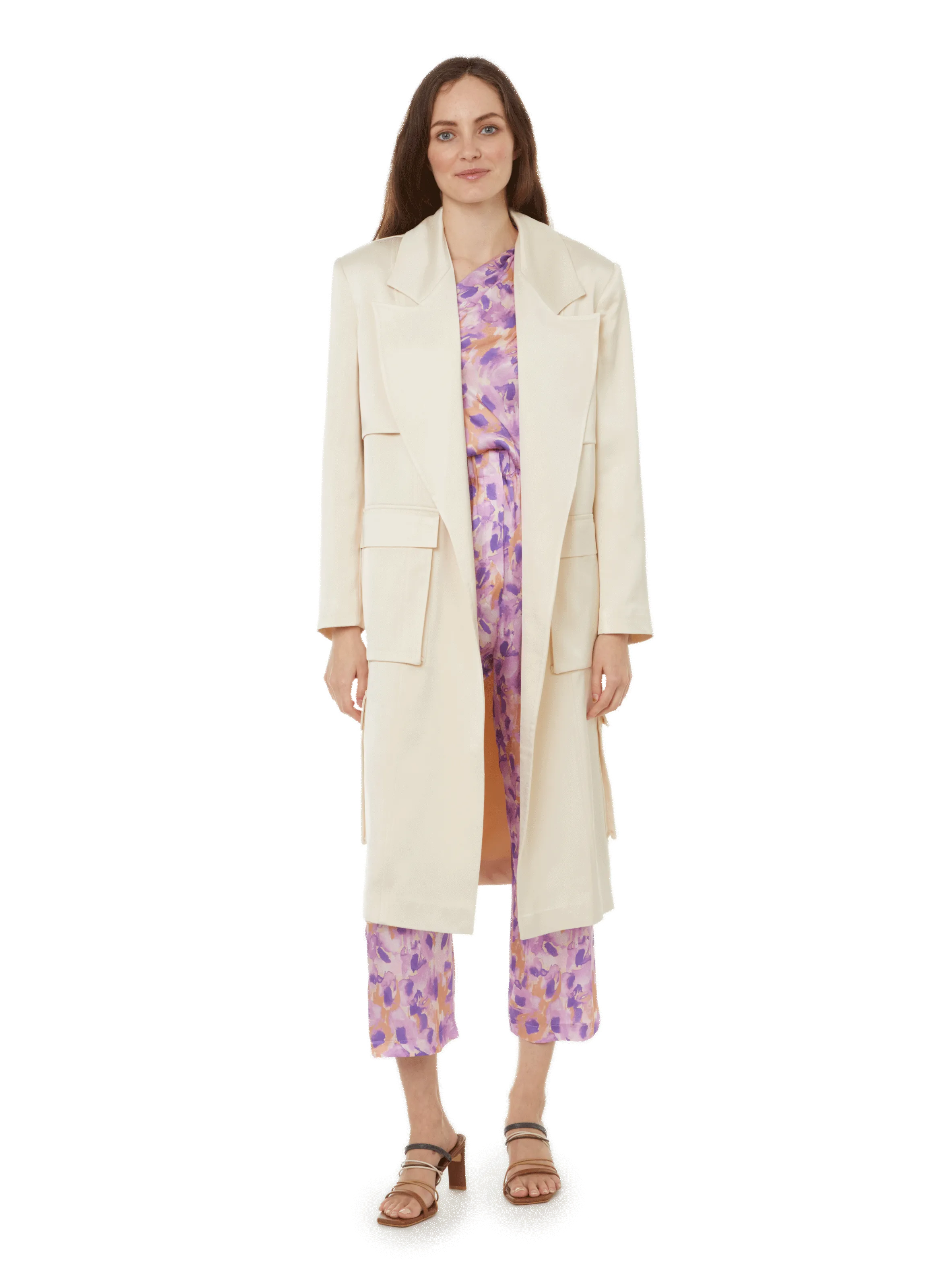 SELMACILEK  Trench satiné - Beige