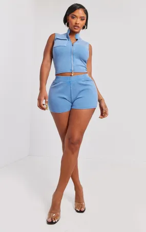 Shape Mini-short côtelé bleu