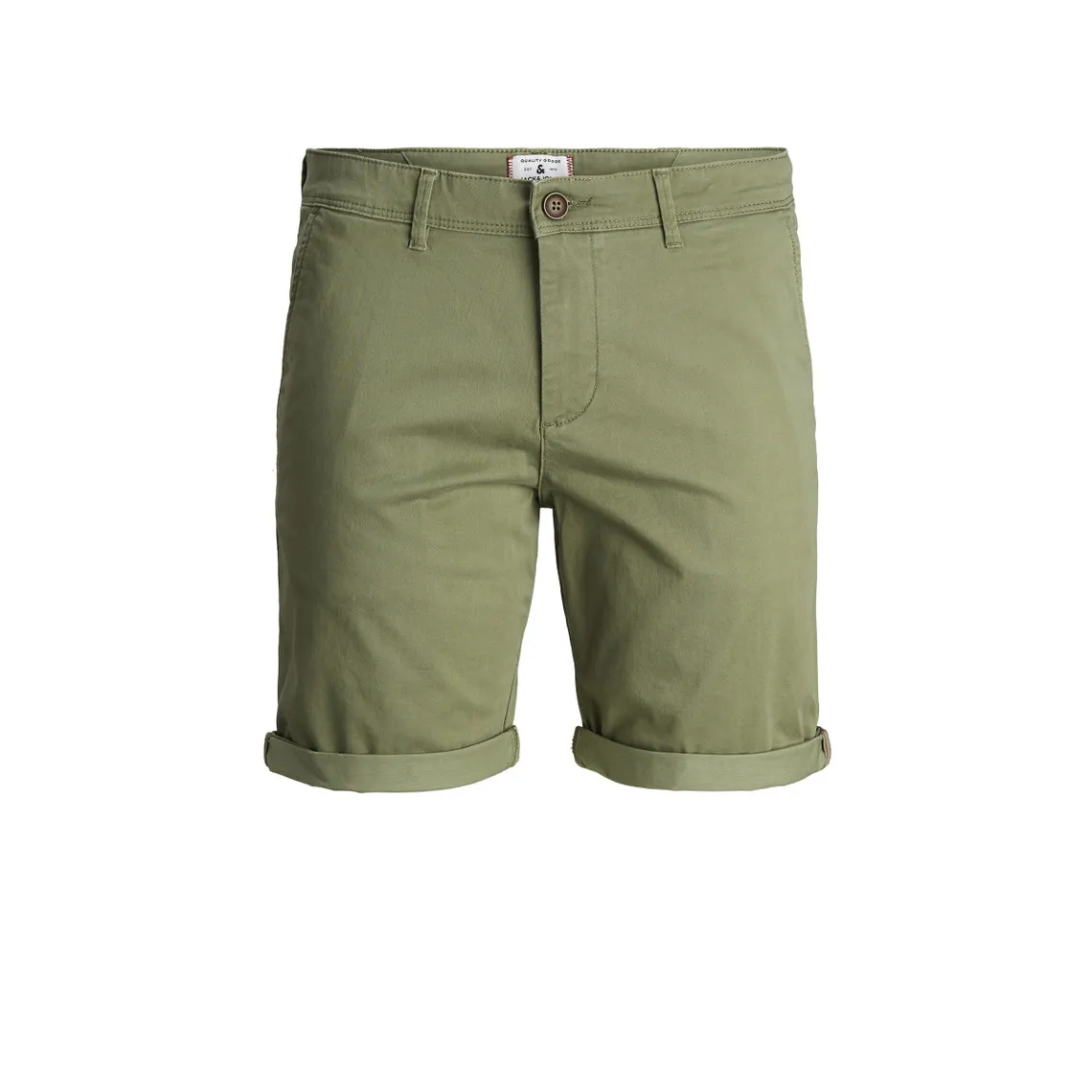 Short chino Regular Fit Vert foncé en coton | 3 Suisses