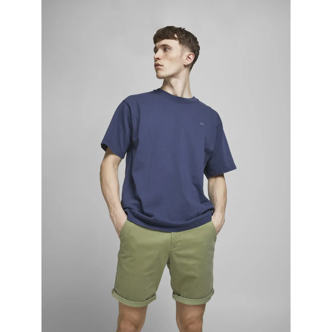 Short chino Regular Fit Vert foncé en coton | 3 Suisses