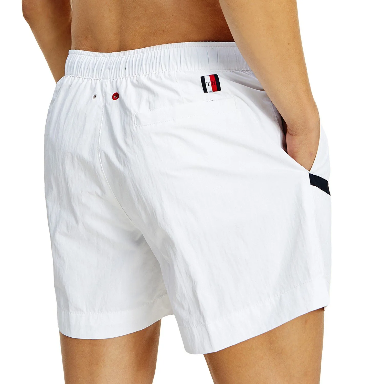 Short de bain mi-long colour block Tommy hilfiger - blanc - Tommy H...