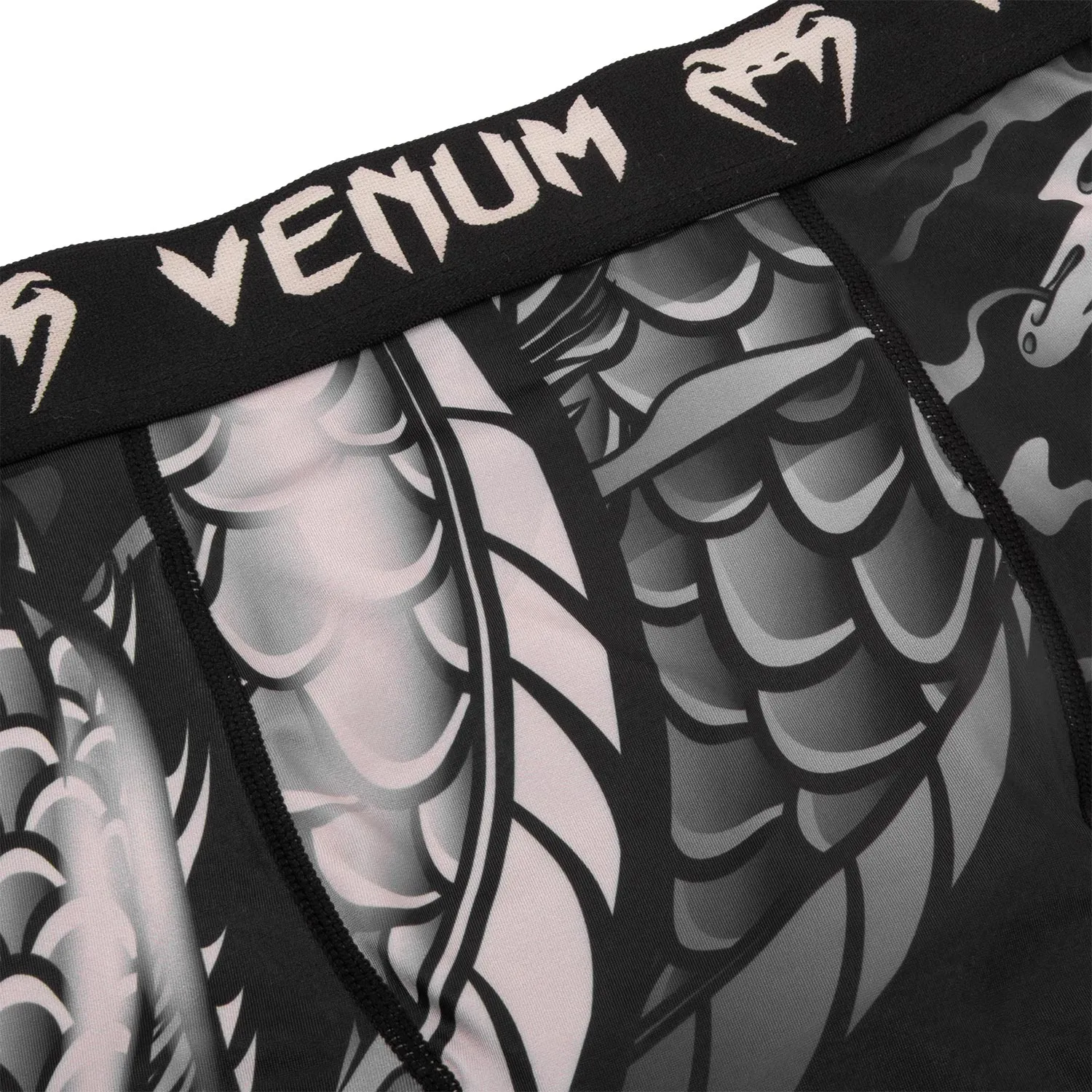 Short de compression Venum Dragon's Flight - Noir/Sable