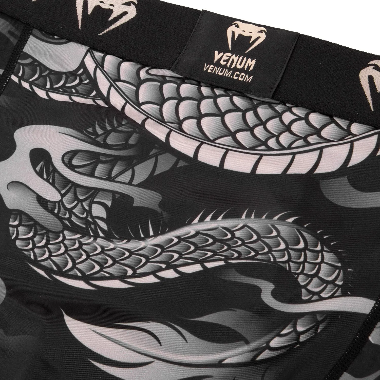 Short de compression Venum Dragon's Flight - Noir/Sable