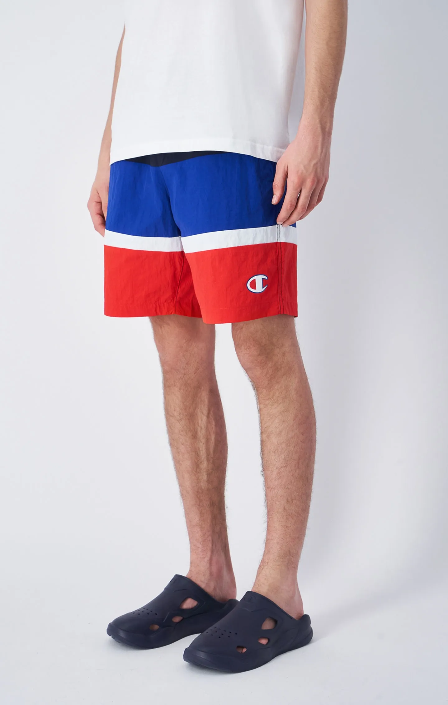 Short de plage multicolore en nylon froissé | Champion France