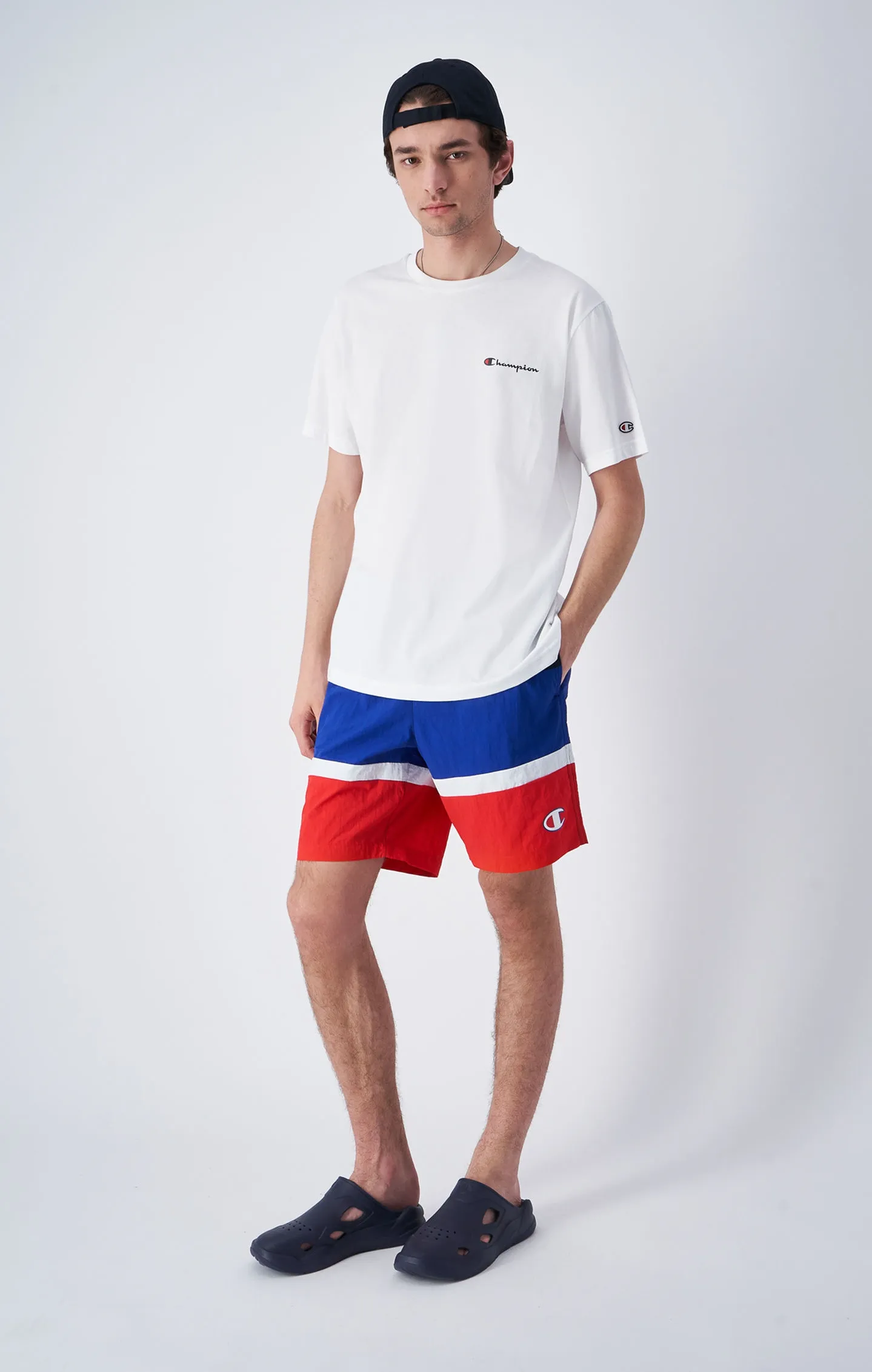 Short de plage multicolore en nylon froissé | Champion France