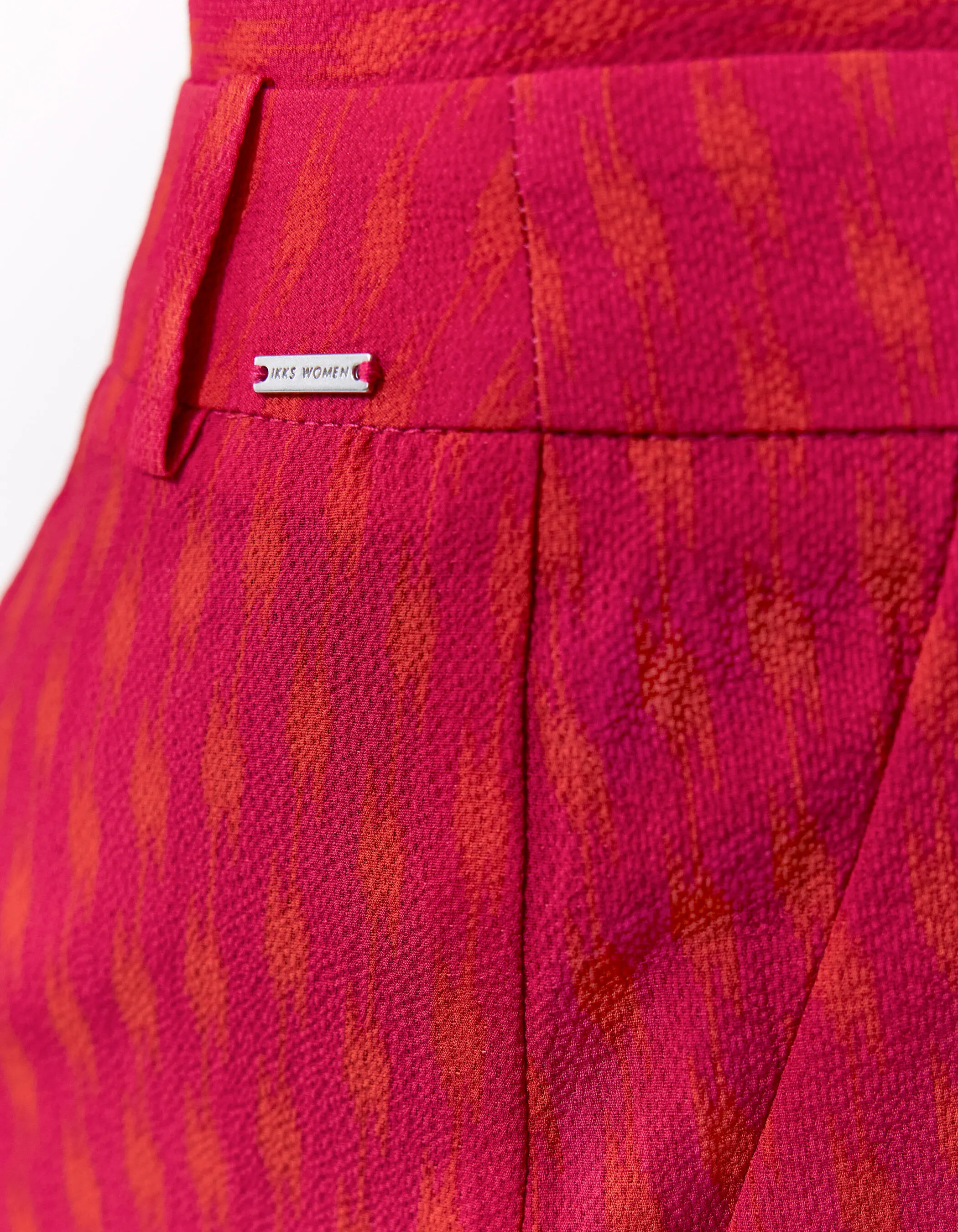 Short de tailleur imprimé fushia femme