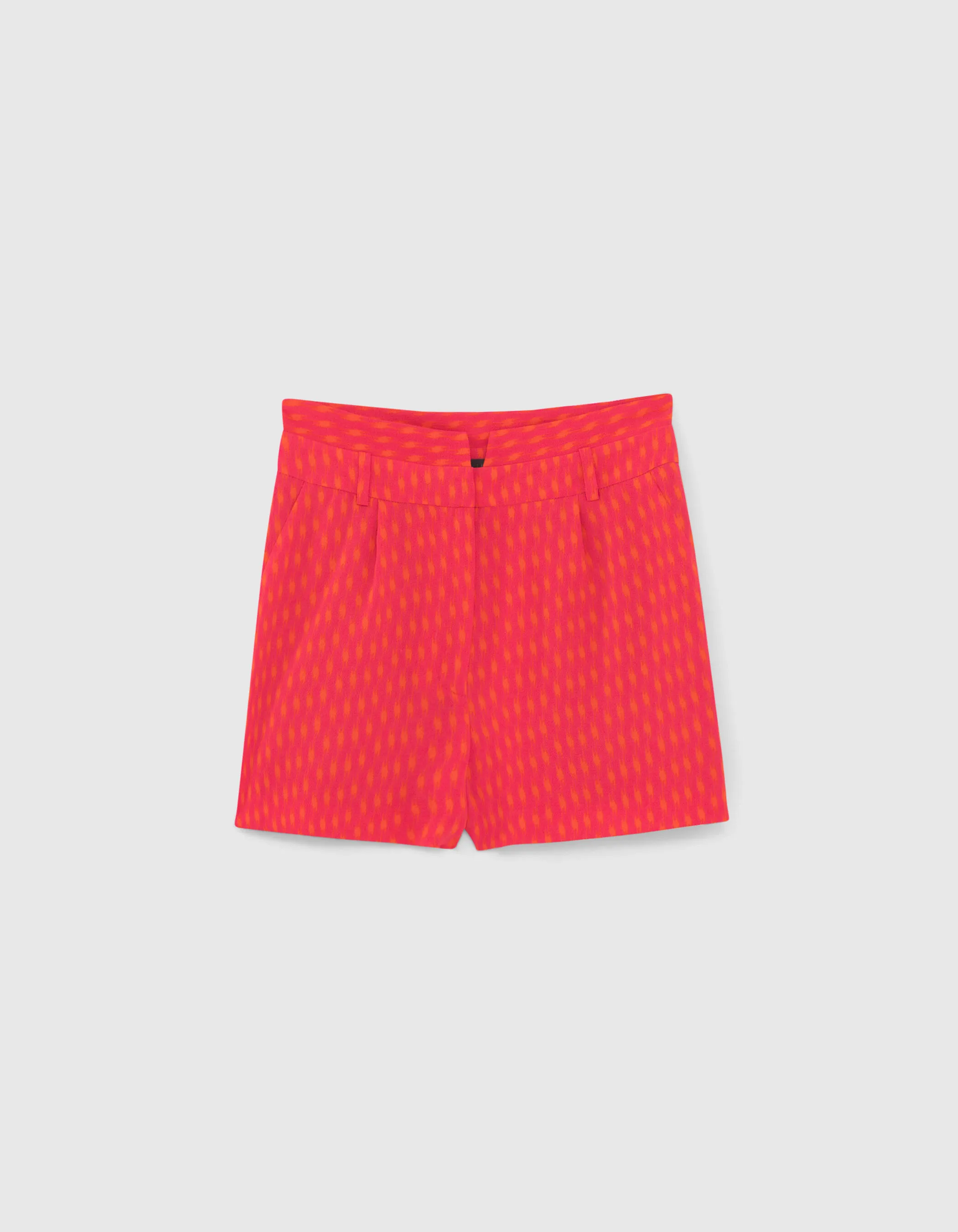 Short de tailleur imprimé fushia femme