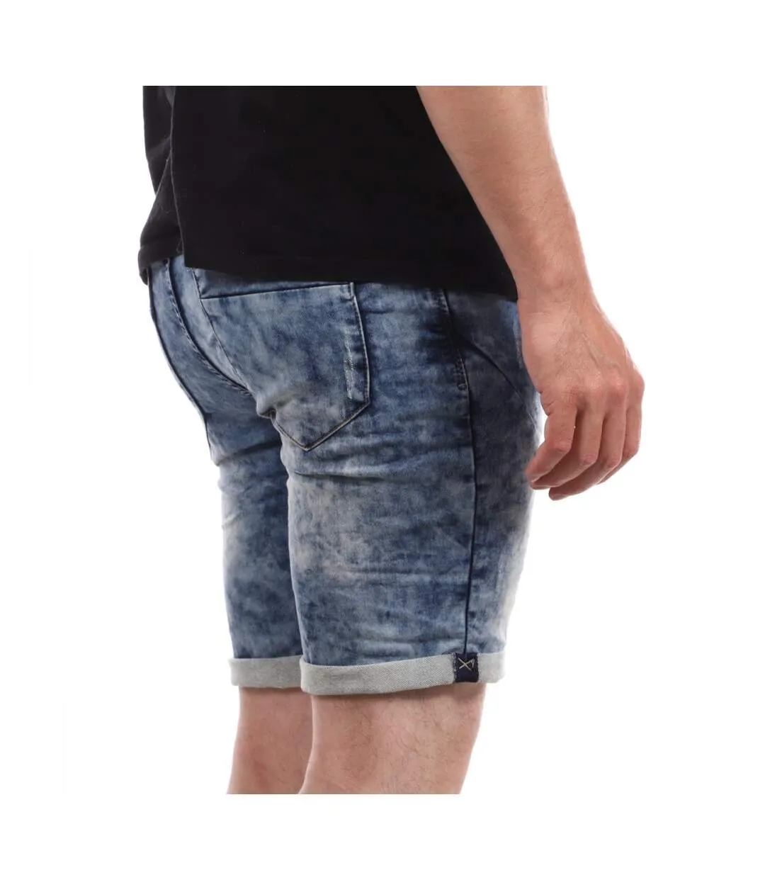 Short en jean Bleu Délavé Homme Sublevel Denim