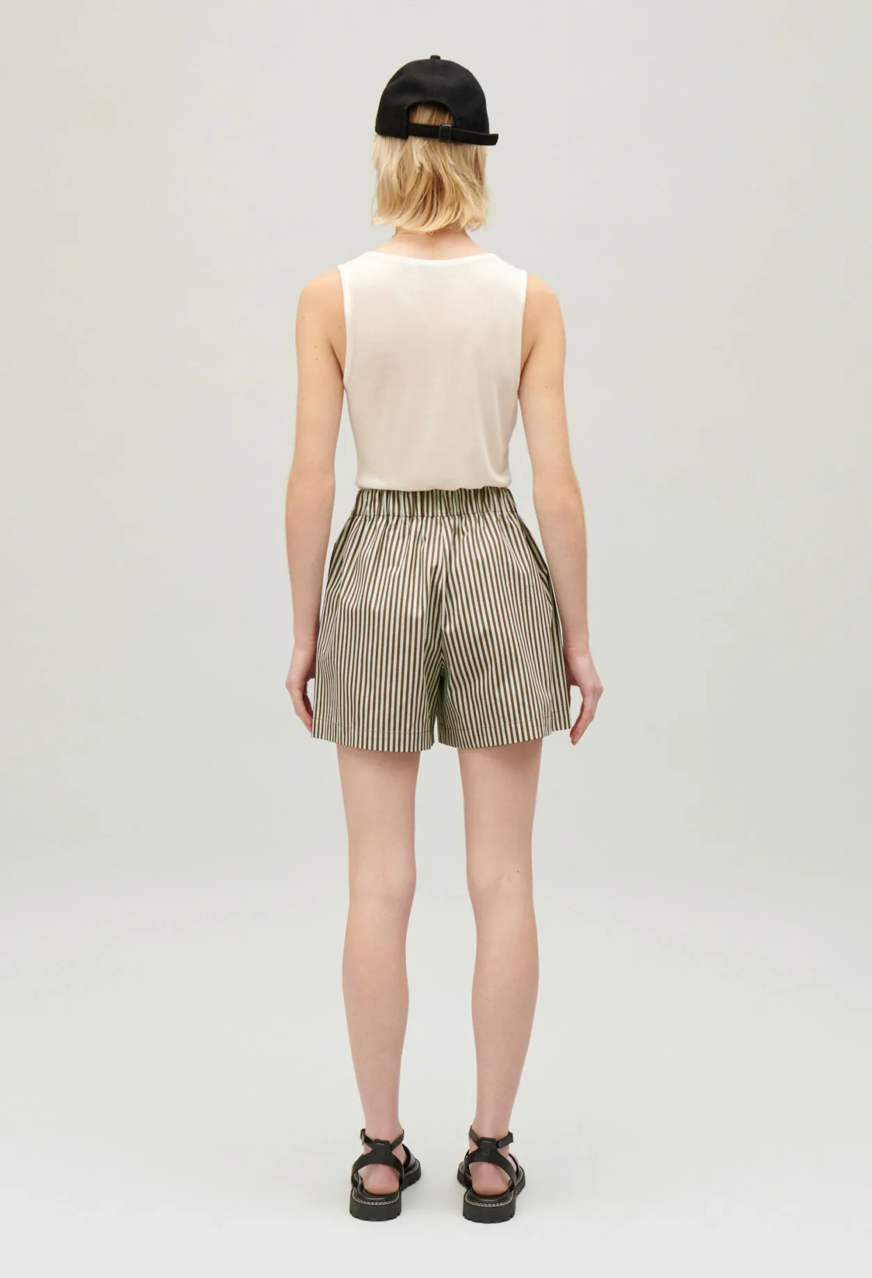 Short rayures vert | Claudie FR