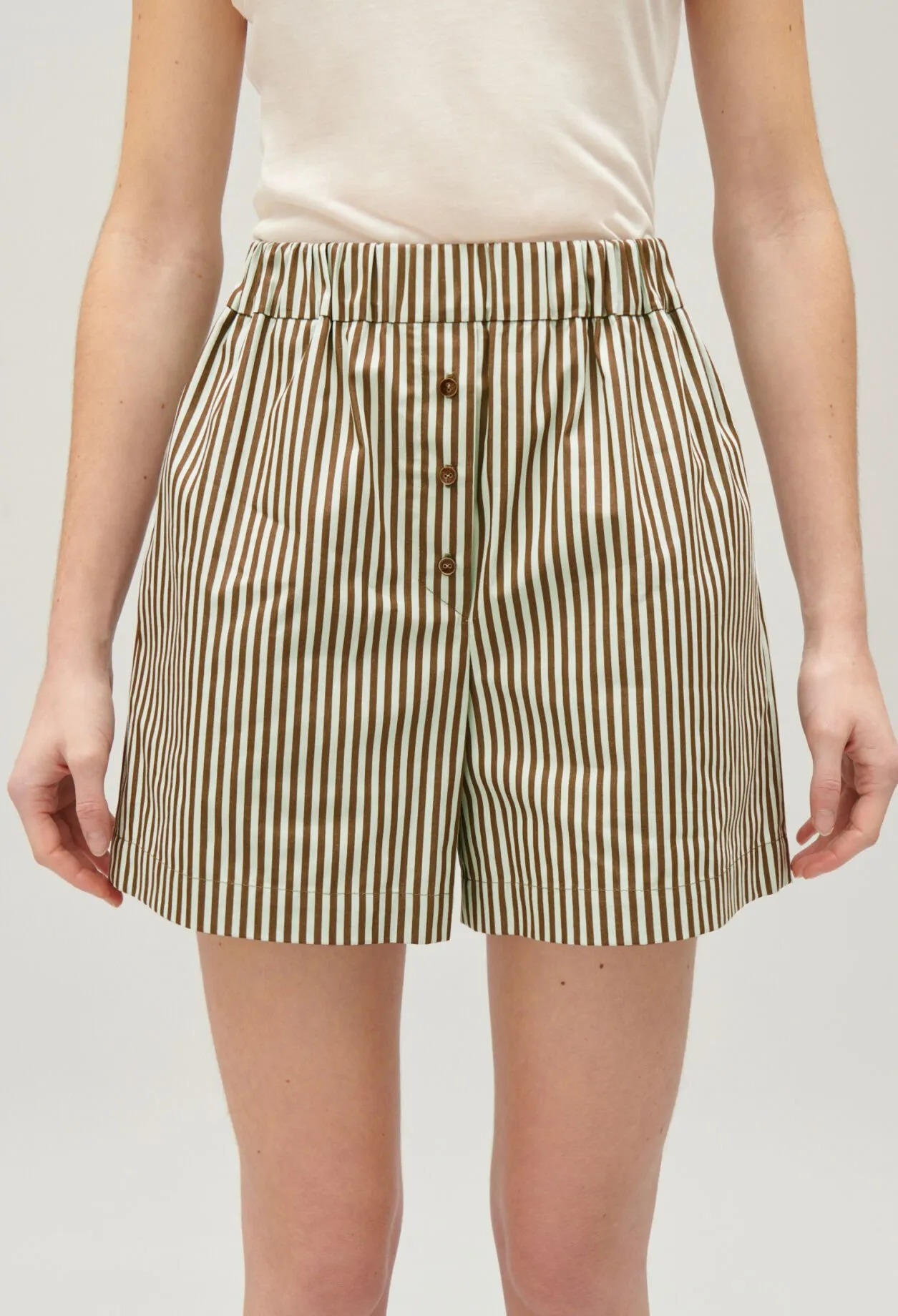 Short rayures vert | Claudie FR